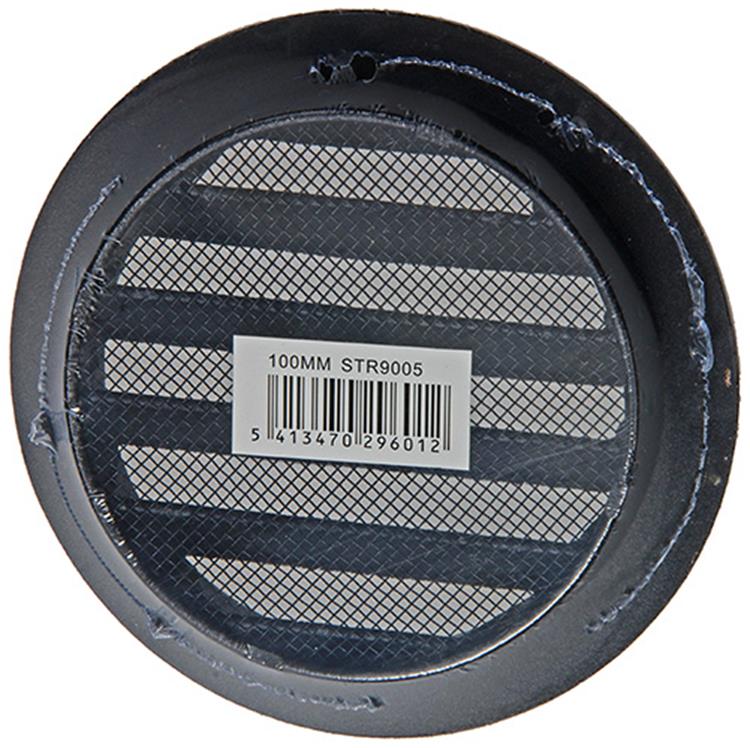 Chargez l'image dans la visionneuse de la galerie, Renson 1057993 - inbouw rond schoepenr met gaas434r dia 100 ral 9005 zwart | 10 stuks