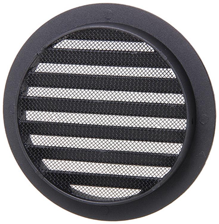 Afbeelding laden in galerijviewer, Renson 1057994 - inbouw rond schoepenr met gaas434r dia 125 ral 9005 zwart | 10 stuks
