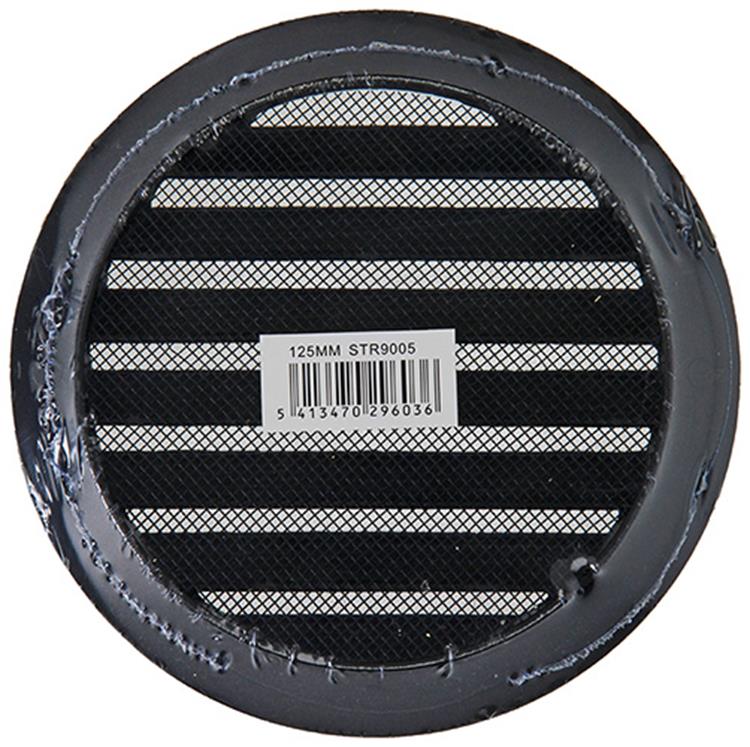 Afbeelding laden in galerijviewer, Renson 1057994 - inbouw rond schoepenr met gaas434r dia 125 ral 9005 zwart | 10 stuks