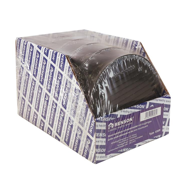 Afbeelding laden in galerijviewer, Renson 1057997 - inbouw rond schoepenr met gaas435r dia 150 ral 9005 zwart | 5 stuks