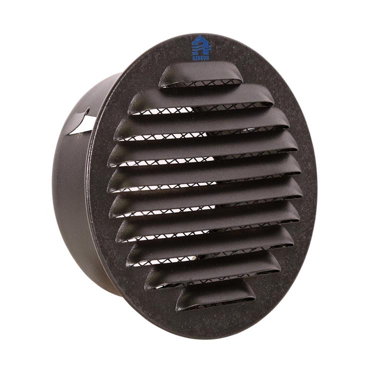 Chargez l'image dans la visionneuse de la galerie, Renson 1059761 - inbouw rond schoepenr met gaas435r dia 100 ral 9005 zwart | 8 stuks