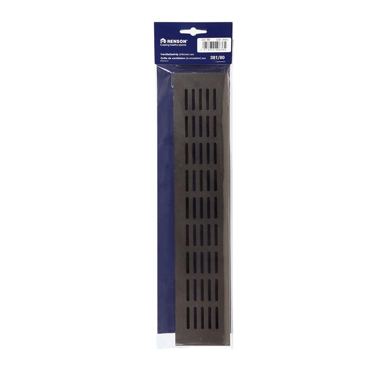 Afbeelding laden in galerijviewer, Renson 1059706 - ventilatiestrip 381 80 (400mm)ral 9005 structuur zwart | 2 stuks