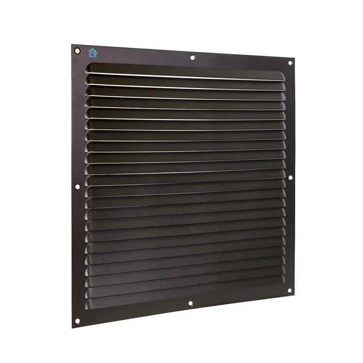 Afbeelding laden in galerijviewer, Renson 1061641 - opbouw schoepenrooster 436 300x300 ral 9005 zwart | 10 stuks