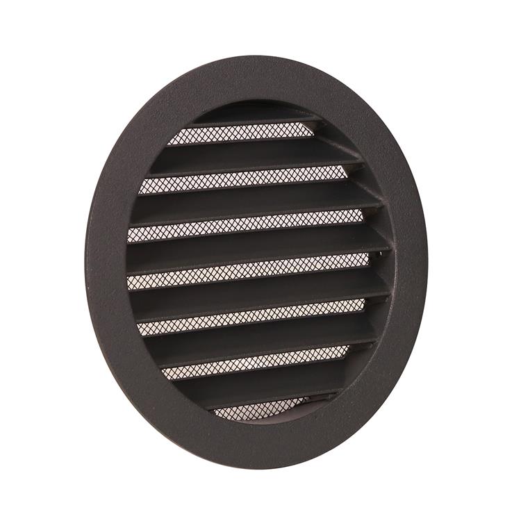 Afbeelding laden in galerijviewer, Renson 1062420 - inbouw ronde rooster alu 434r (dia 125) structuur 7016 | 10 stuks
