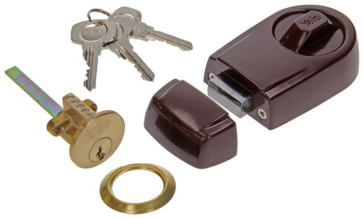 Chargez l'image dans la visionneuse de la galerie, Yale 1019121 - oplegslot rim lock bruin | 1 stuks