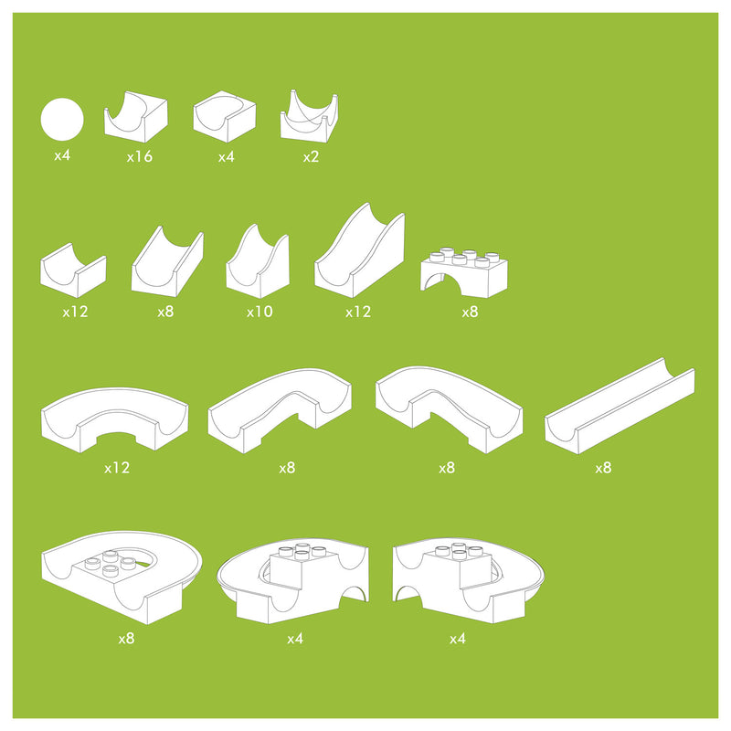 Load image into Gallery viewer, Hubelino knikkerbaan baanelementen - 128dlg.