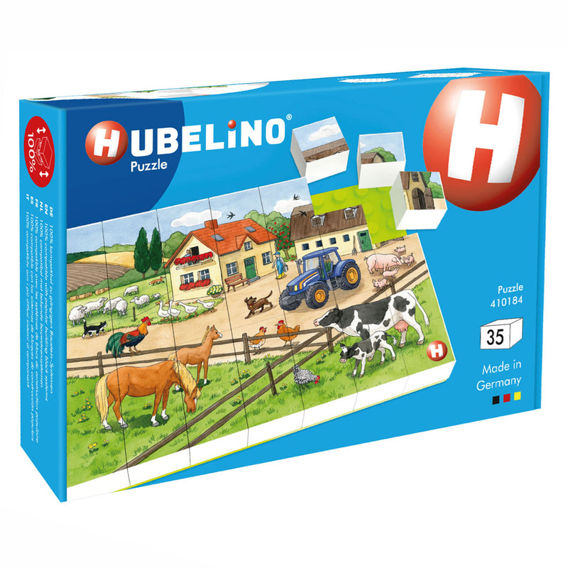 Afbeelding laden in galerijviewer, Hubelino blokpuzzel leven op de boerderij - 35st.