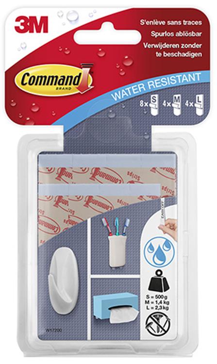 Chargez l'image dans la visionneuse de la galerie, 3m 1044690 - w17200c comm. water-resist verwijderbare strips | 4 stuks