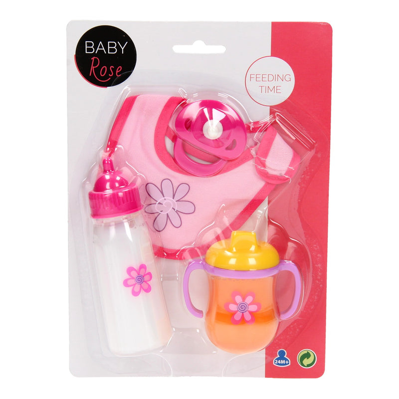 Load image into Gallery viewer, Baby rose poppenspeelset etenstijd