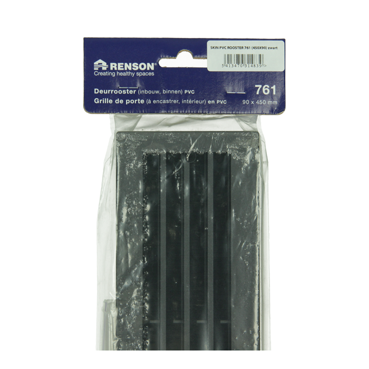 ギャラリービューアに画像をロードする, Renson 1069741 - deurrooster pvc 761 450x90 zwart | 2 stuks
