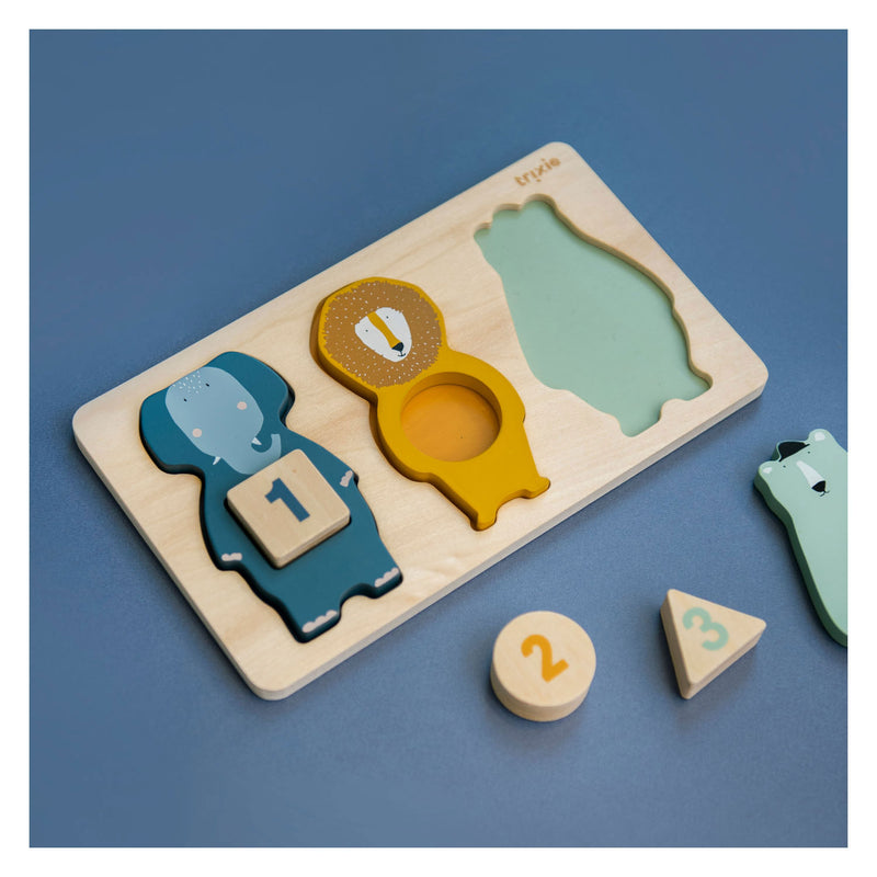 Load image into Gallery viewer, Trixie houten telpuzzel dieren, 6st.