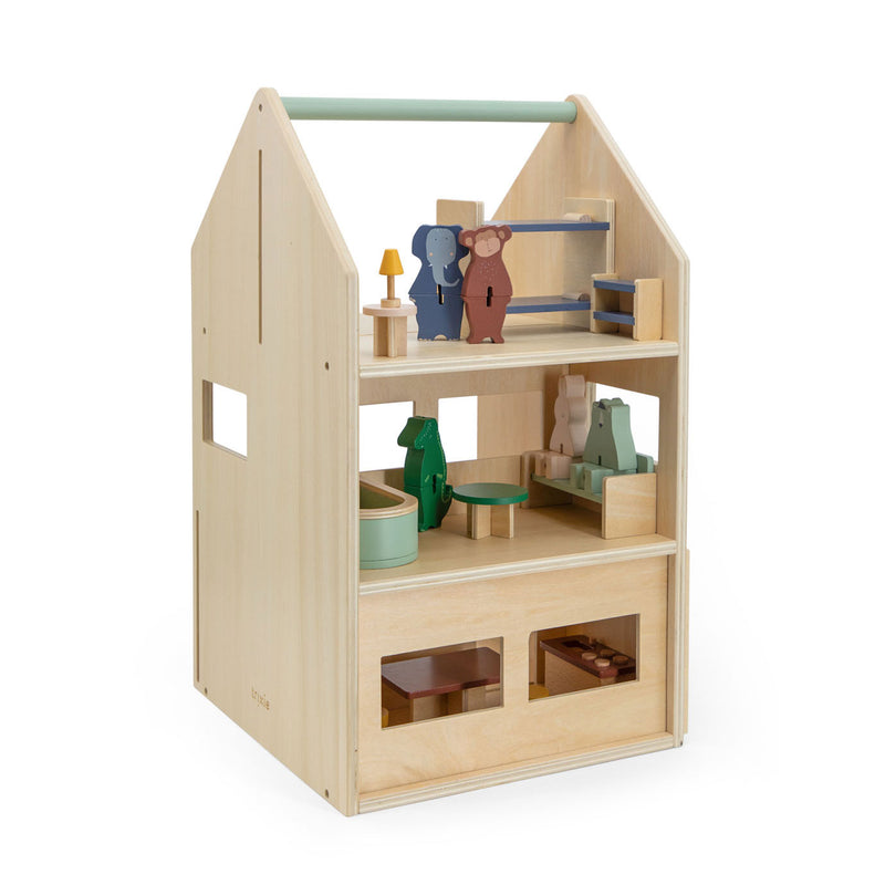 Load image into Gallery viewer, Trixie houten poppenhuis met accessoires