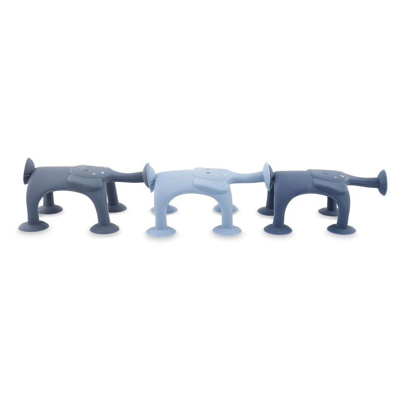 Chargez l'image dans la visionneuse de la galerie, Trixie dierenspel met zuignappen – mrs. elephant – 3-delige badpretset van siliconen - blauw