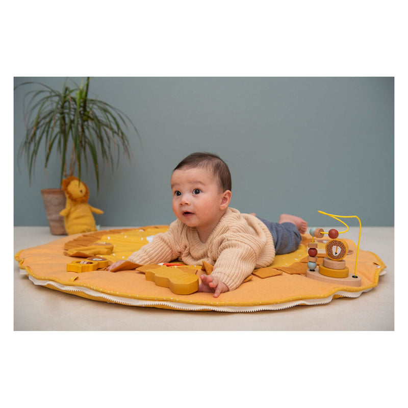 Laden Sie das Bild in Galerie -Viewer, Trixie speelmat activiteitenboog mr. lion - speelboog voor baby - zachte activiteitenboog - speeltapijt leeuw - geel