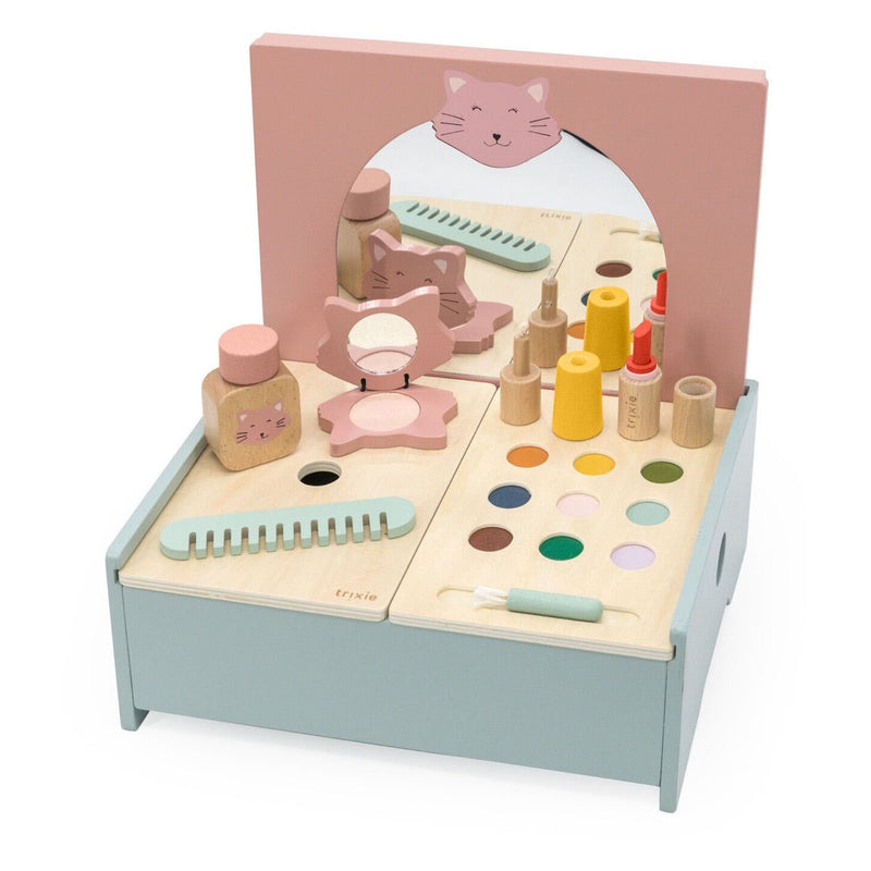 Load image into Gallery viewer, Trixie houten make-up tafel