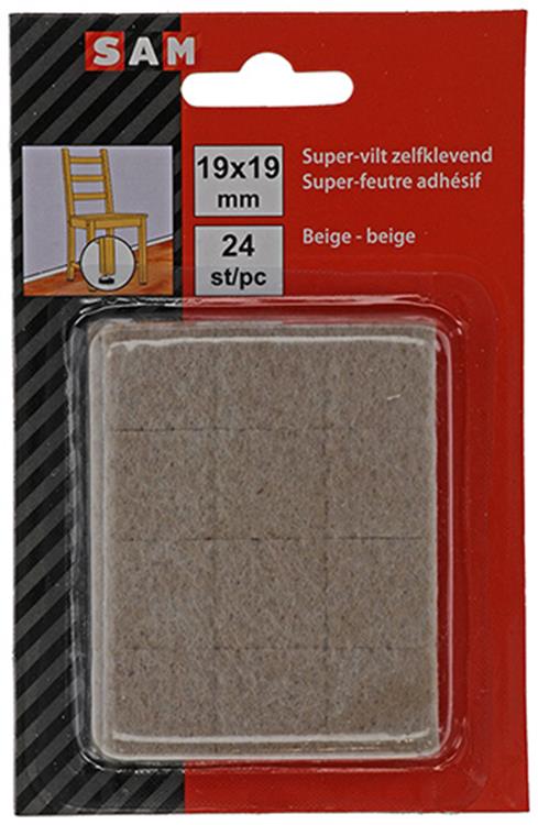 Afbeelding laden in galerijviewer, Mack 1047707 - super-vilt zelfklevend beige 19 x 19 mm 24 st pcs | 12 stuks