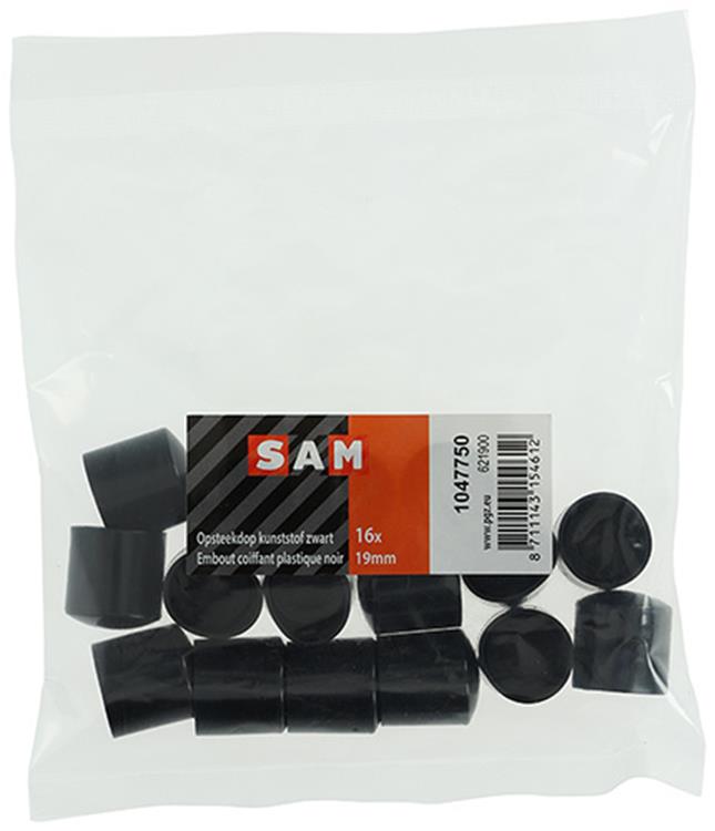 ギャラリービューアに画像をロードする, Mack 1047750 - opsteekdop kunststof zwart ø 19 mm 16 st pcs | 6 stuks
