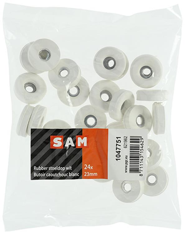 Chargez l'image dans la visionneuse de la galerie, Mack 1047751 - stoeldop rubber wit ø 23 mm 24 st pcs | 6 stuks