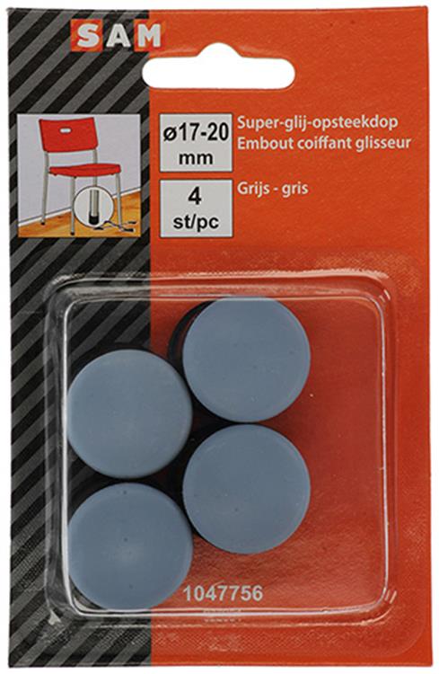 Afbeelding laden in galerijviewer, Mack 1047756 - super-glij-opsteekdop grijs ø 17 - 20 mm 4 st pcs | 6 stuks