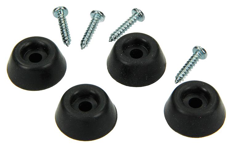 Chargez l'image dans la visionneuse de la galerie, Mack 1047662 - stootdop rubber + schroef zwart ø 22 mm 4 st pcs | 6 stuks