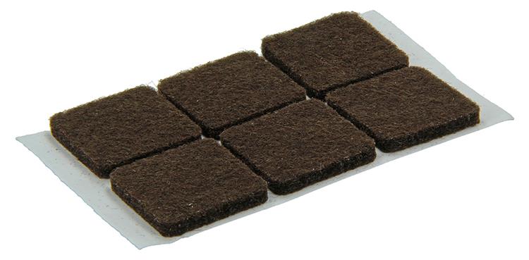 Afbeelding laden in galerijviewer, Mack 1047710 - viltpastille zelfklevend bruin 19 x 19 mm 18 st pcs | 12 stuks