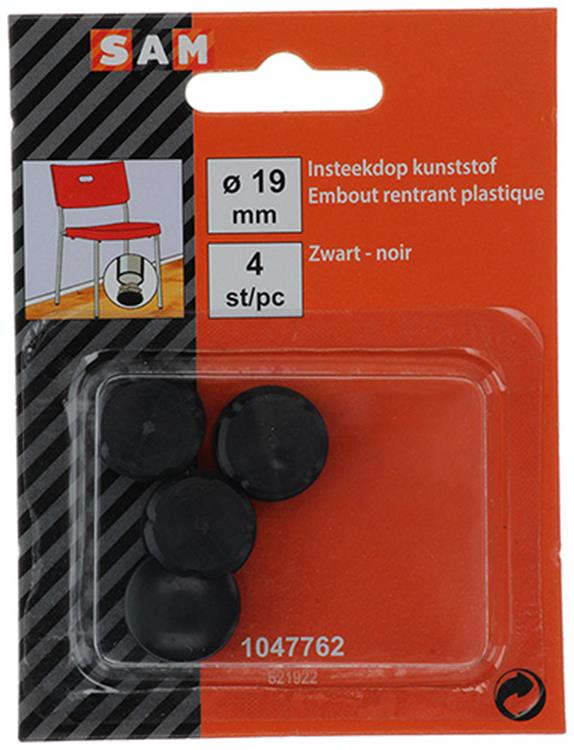 Chargez l'image dans la visionneuse de la galerie, Mack 1047762 - insteekdop kunstsstof zwart ø 19 mm 4 st pcs | 6 stuks
