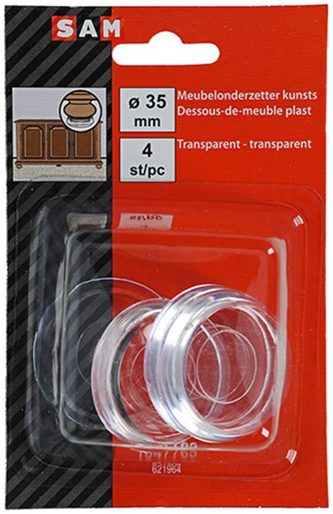 ギャラリービューアに画像をロードする, Mack 1047765 - meubelonderzetter kunststof transparant ø 35 mm 4 st pcs | 6 stuks