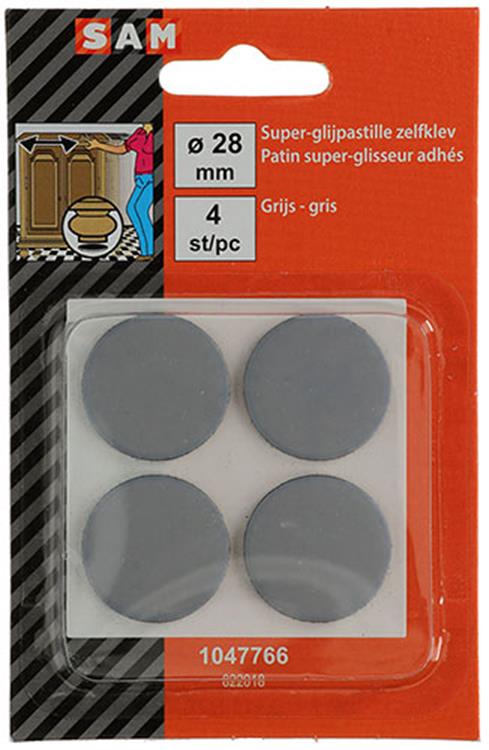 Afbeelding laden in galerijviewer, Mack 1047766 - super glijpastille zelfklevendgrijs ø 28 mm 4 st pcs | 12 stuks