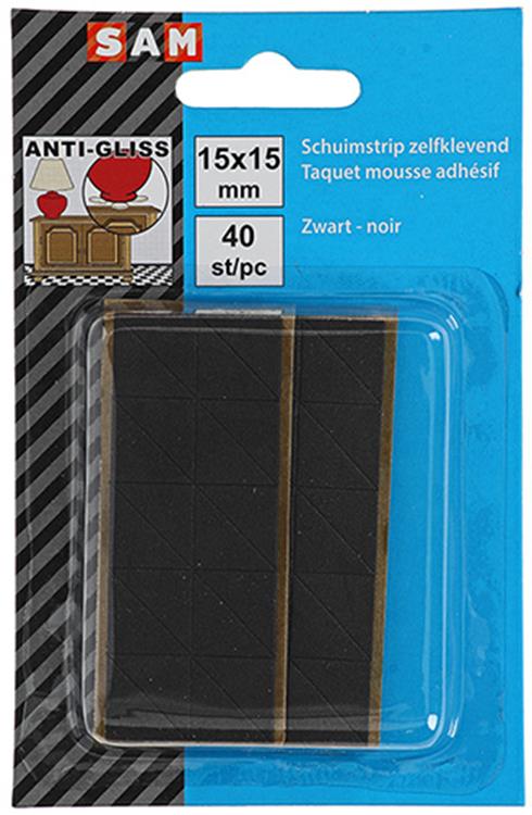 ギャラリービューアに画像をロードする, Mack 1047675 - schuimstrip zelfklevend zwart 15 x 15 mm 40 st pcs | 6 stuks