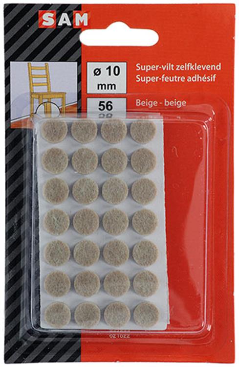 Afbeelding laden in galerijviewer, Mack 1047719 - super-vilt zelfklevend beige ø 10 mm 56 st pcs | 12 stuks