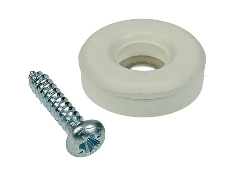 Chargez l'image dans la visionneuse de la galerie, Mack 1047723 - stoeldop rubber + schroef wit ø 23 mm 8 st pcs | 6 stuks