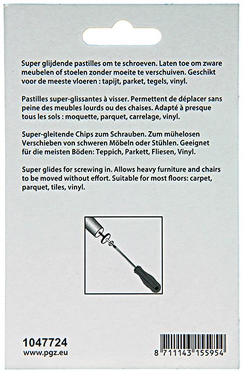 Afbeelding laden in galerijviewer, Mack 1047724 - glij-stoeldop met schroef grijs ø 38 mm 4 st pcs | 6 stuks