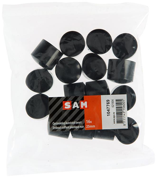 Afbeelding laden in galerijviewer, Mack 1047769 - opsteekdop kunststof zwart ø 25 mm 16 st pcs | 6 stuks
