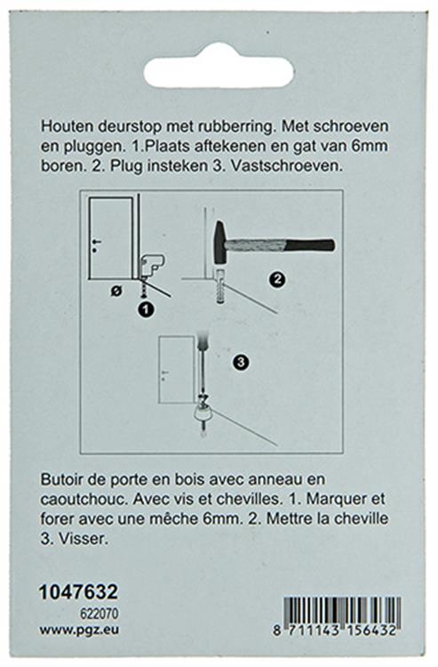 Chargez l'image dans la visionneuse de la galerie, Mack 1047632 - deurstop rubber + schroef grijs 30 x 35 mm 2 st pcs | 6 stuks