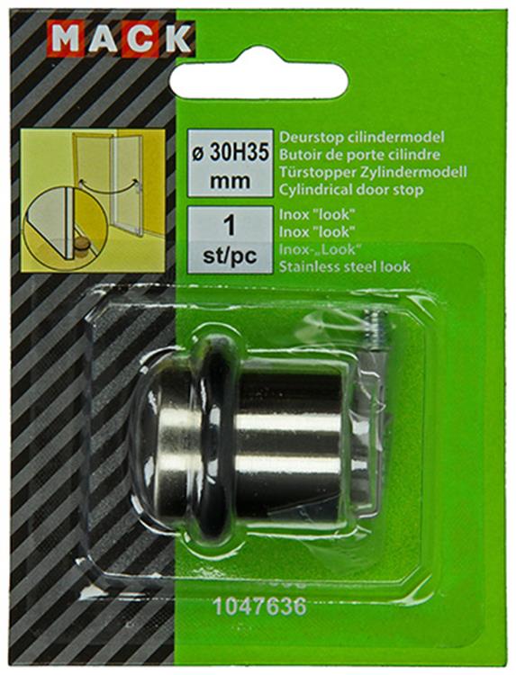 Afbeelding laden in galerijviewer, Mack 1047636 - deurstop cilindermodel inox look ø 30h35 mm 1 st pc | 6 stuks