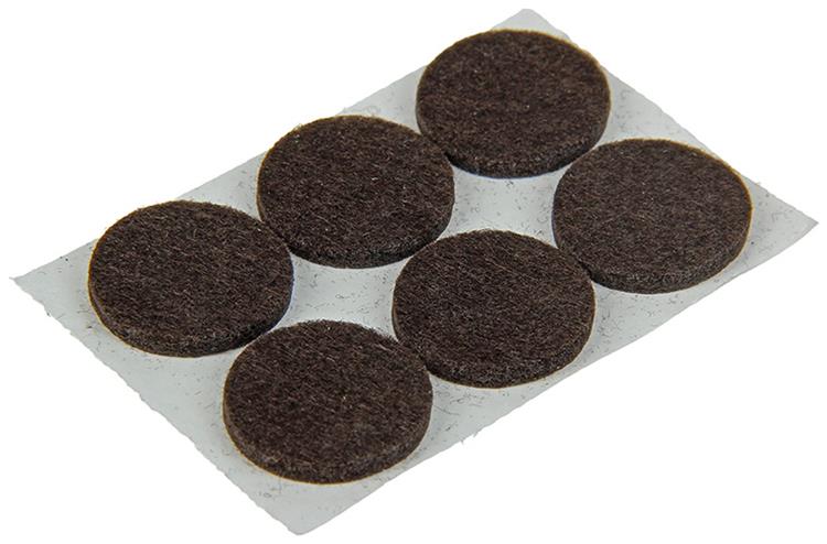 Chargez l'image dans la visionneuse de la galerie, Mack 1047680 - viltpastille zelfklevend bruin ø 22 mm 12 st pcs | 12 stuks