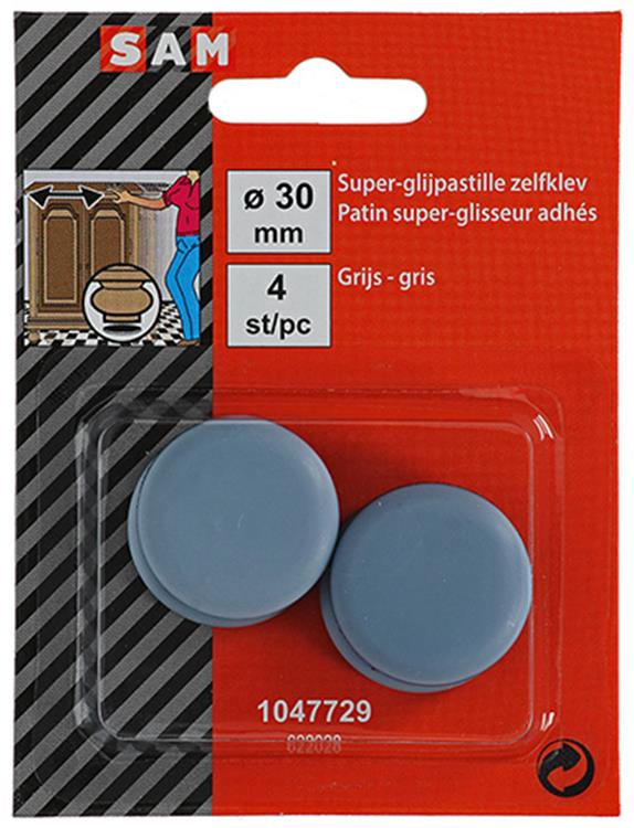 Afbeelding laden in galerijviewer, Mack 1047729 - super glijpastille zelfklevendgrijs ø 30 mm 4 st pcs | 12 stuks