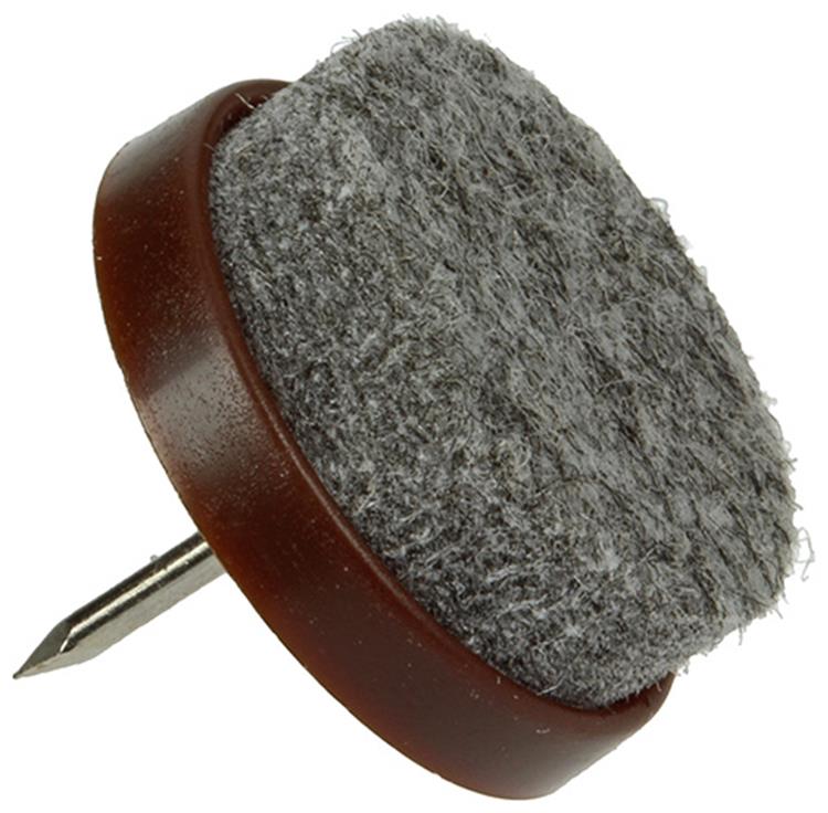ギャラリービューアに画像をロードする, Mack 1047732 - stoelglijder met nagel vilt bruin ø 25 mm 4 st pcs | 6 stuks