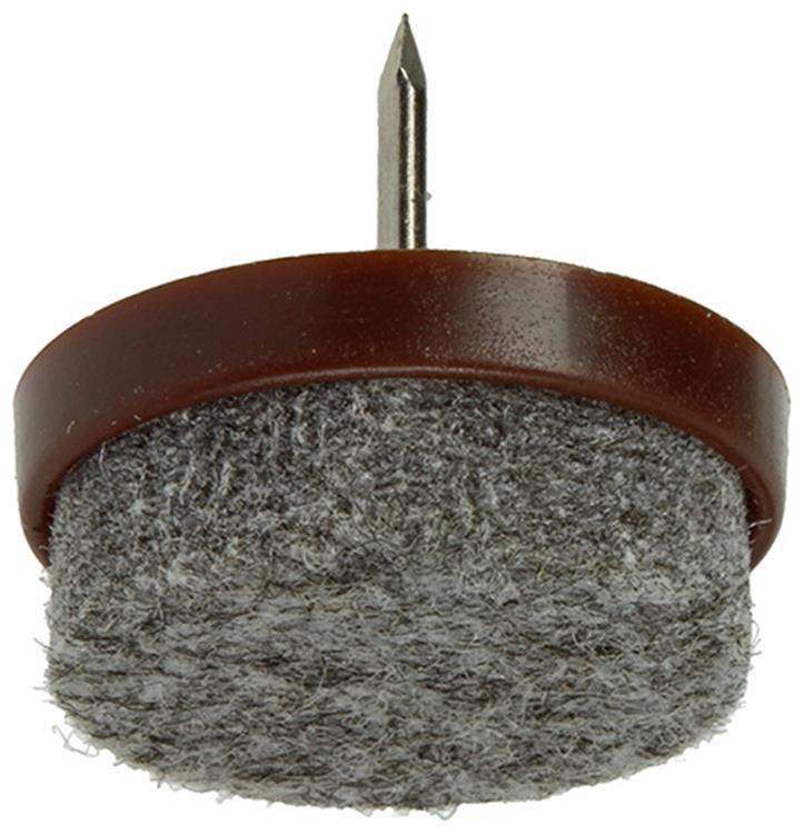 ギャラリービューアに画像をロードする, Mack 1047732 - stoelglijder met nagel vilt bruin ø 25 mm 4 st pcs | 6 stuks