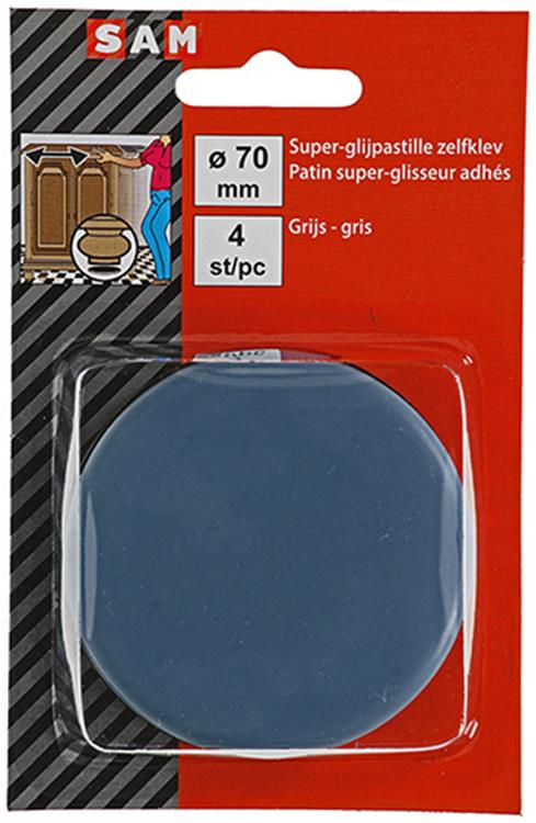 Afbeelding laden in galerijviewer, Mack 1047736 - super glijpastille zelfklevendgrijs ø 70 mm 4 st pcs | 6 stuks