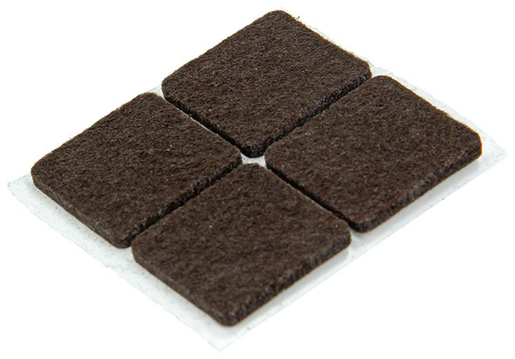 ギャラリービューアに画像をロードする, Mack 1047695 - viltpastille zelfklevend bruin 25 x 25 mm 12 st pcs | 12 stuks