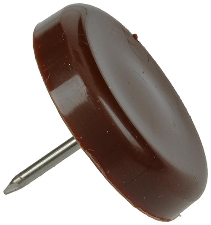 Afbeelding laden in galerijviewer, Mack 1047748 - stoelglijder nagel kunststof bruin ø 28 mm 4 st pcs | 6 stuks