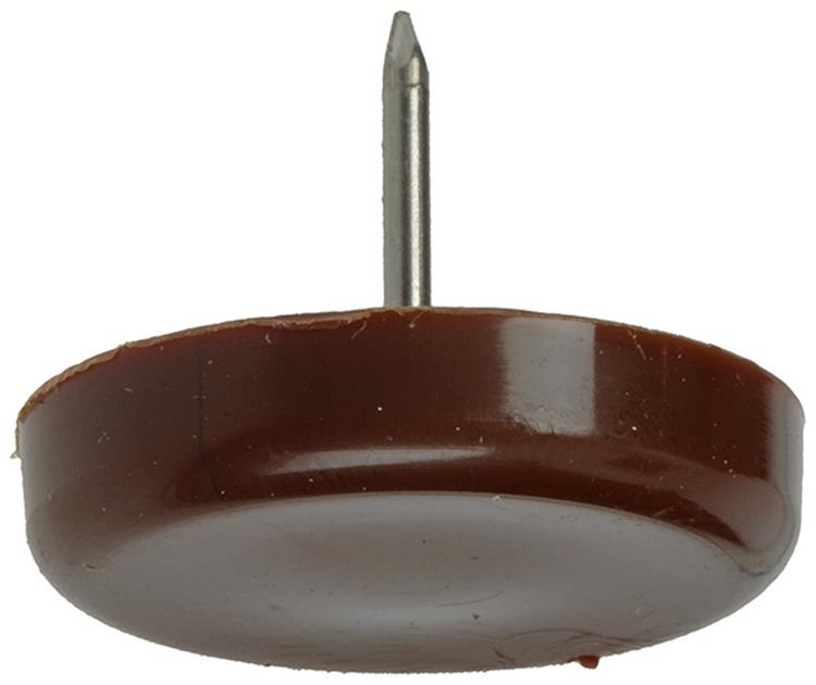 Afbeelding laden in galerijviewer, Mack 1047748 - stoelglijder nagel kunststof bruin ø 28 mm 4 st pcs | 6 stuks