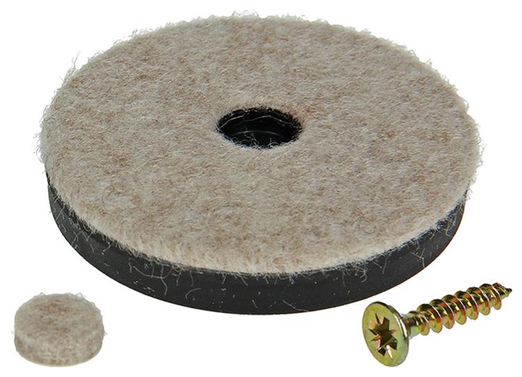 Afbeelding laden in galerijviewer, Mack 1048772 - versterkte vilt + schroef bruin ø 50 mm 4 st pcs | 6 stuks