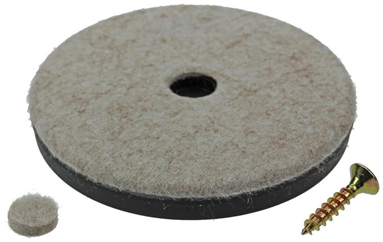Afbeelding laden in galerijviewer, Mack 1048774 - versterkte vilt + schroef bruin ø 70 mm 4 st pcs | 6 stuks