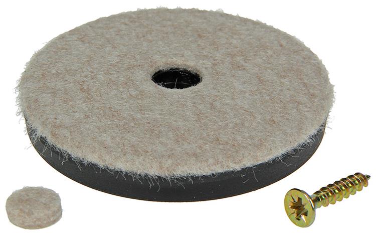Afbeelding laden in galerijviewer, Mack 1048775 - versterkte vilt + schroef bruin ø 60 mm 4 st pcs | 6 stuks