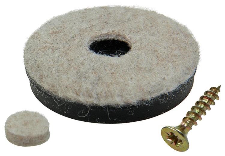 Afbeelding laden in galerijviewer, Mack 1048779 - versterkte vilt + schroef bruin ø 40 mm 4 st pcs | 6 stuks