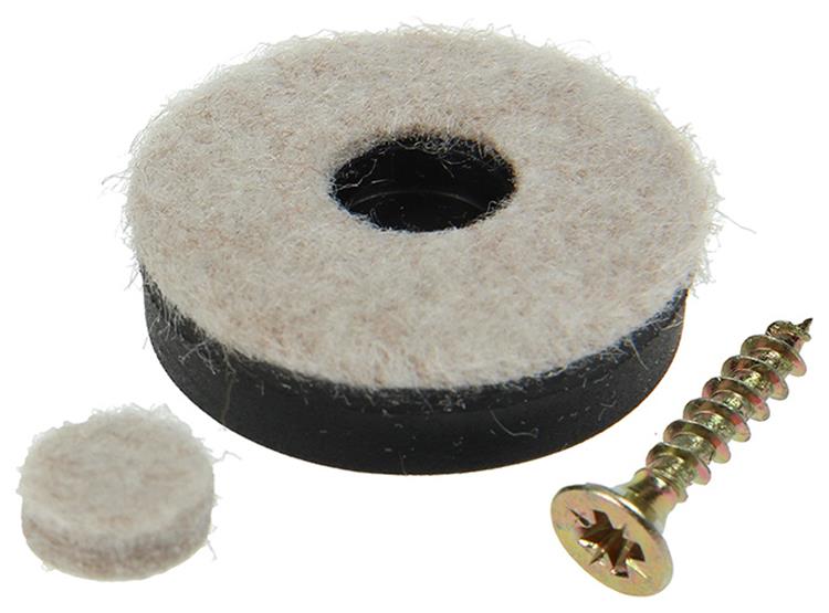 Afbeelding laden in galerijviewer, Mack 1048782 - versterkte vilt + schroef bruin ø 30 mm 4 st pcs | 6 stuks