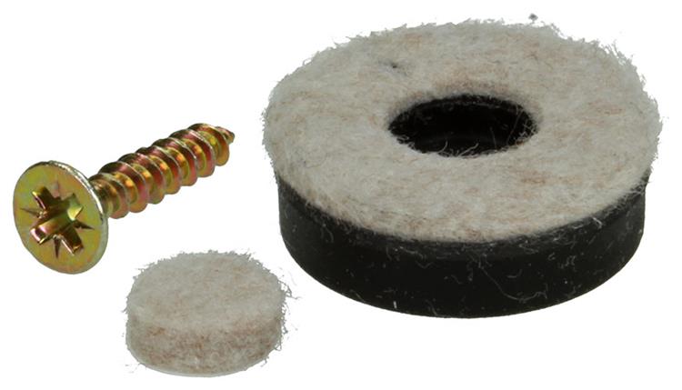 Afbeelding laden in galerijviewer, Mack 1048784 - versterkte vilt + schroef bruin ø 25 mm 8 st pcs | 6 stuks