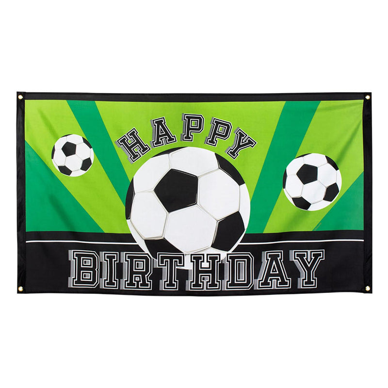 Load image into Gallery viewer, Boland vlag voetbal happy birthday, 150x90cm